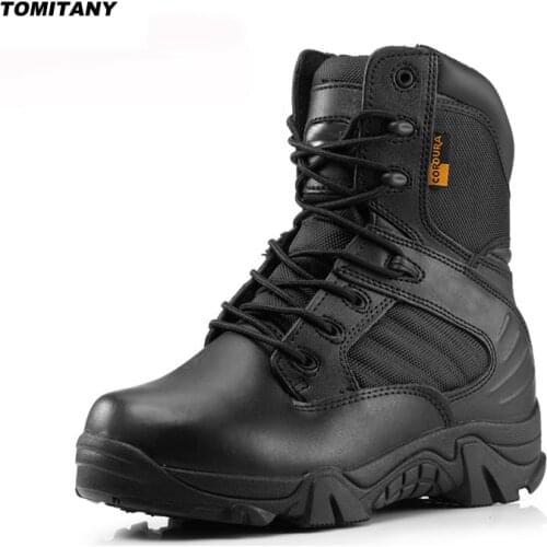 Mens Hiking Shoes Outdoor Camping Trekking Climbing Sneakers Shoe Men Leather Military Tactical Army Hunting Boots