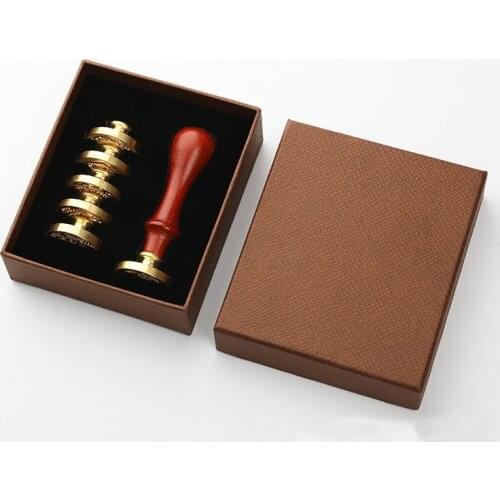 Wax Seal Stamp Set Retro Antique Sealing Wax Scrapbooking Stamps HEAD Wedding Invitation Card Decorative Plant Christmas Pattern