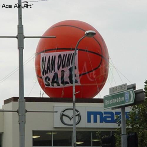 Eyecatching rooftop advertising inflatable basketball model,giant balloon for promotion
