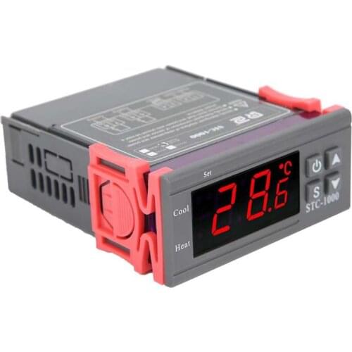 Heating Thermostat STC-1000 Digital Temperature Controller Cooling and Heating Thermostat with Sensor AC110-220V