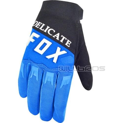 2021 Delicate Fox The New One Glove Motocross Motorbike Mountain Bicycle Offroad Racing Blue Black Gloves
