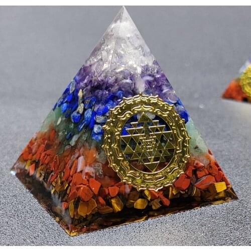 Orgonite Energy Natural Stone 7 Chakra Meditate Jewelry Ornaments Healing Balance Yoga Meditation Decoration Dropshipping Gifts