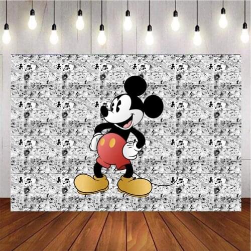 Customize Cartoon Film Mouse Photography Background Backdrop Children Birthday Party Decoration Wallpaper Tapestry Photo Studio