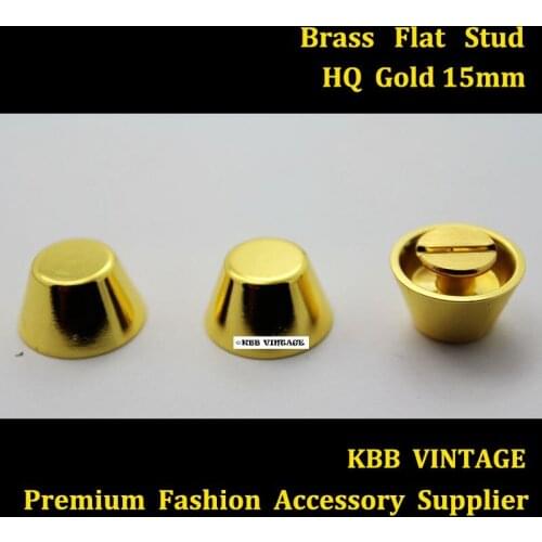 25pc Flat Spikes Screwback Punk DIY Studs Leathercraft 5/8'' High-quality Gold