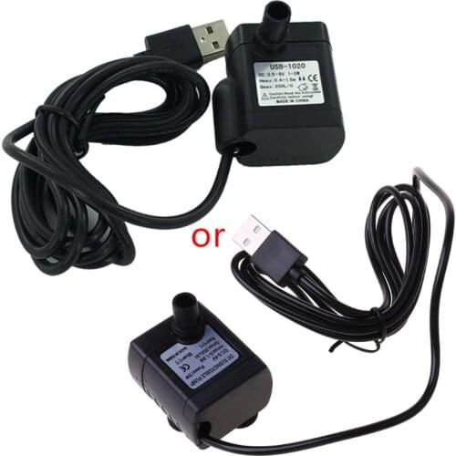 Mini USB Pump 200L/H Submersible Water Pumping Aquarium Fish Fountain Garden House Water Hydroponic DC 3.5-9V 1-3W
