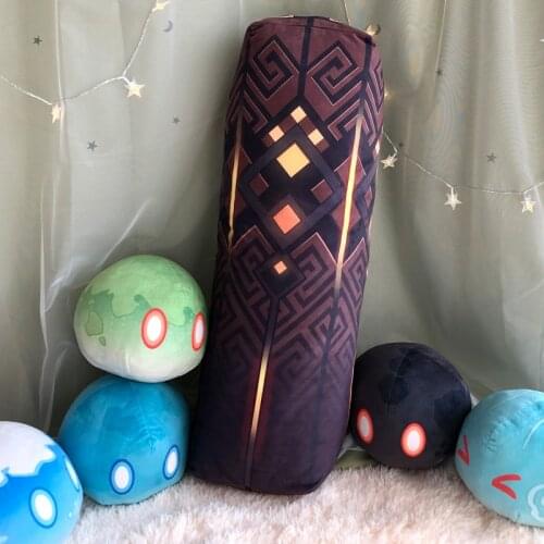 Project Zhong Li Cosplay Plush Toys Hot Game Genshin Impact DIY Props Anime Accessories Rock Elements Pillar Pillow Stuffed Xmas