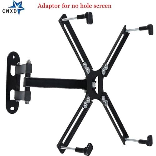 Adjustable TV Wall Mount Full Motion LCD Monitor Bracket Swivel Tilt TV Holder Screen Bracket Adaptor for NO VESA Hole Screen