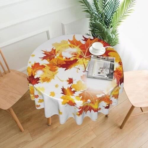 Abstract Graphics Round Tablecloth Oil-proof Romantic Flower Printing Tablecloth Outdoor Mat Decoration WeddingApparel