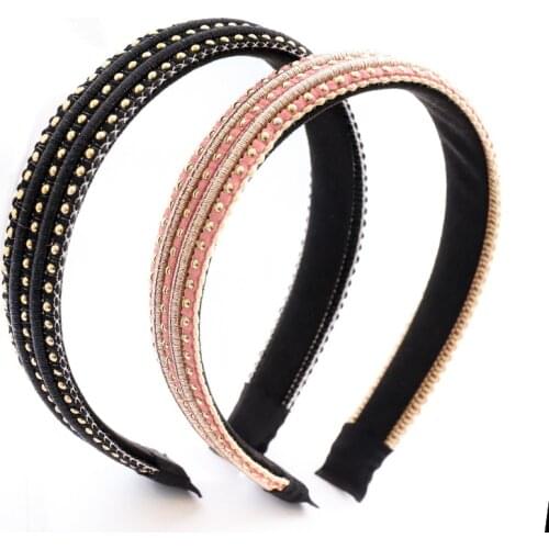 Sweet Cute Beads Hand Made Hairbands For Women Party Hair Hoops Holder Ornament Head Band Lady Korean Hair Accessories for Girls