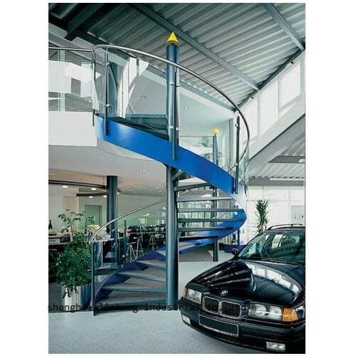 Modern single stringer staircase, mono stringer wood staircase with glass railing