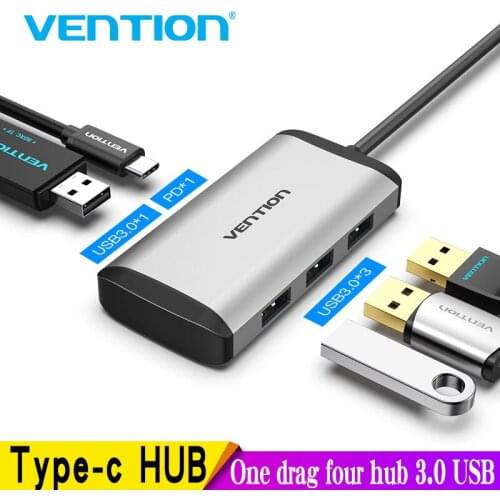 Vention USB hub 3.0 Type c Hub usb c Splitter High Speed Adapter for MacBook Pro Huawei Mate 30 USB-C Splitter Multi usb3.1 Port