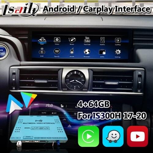 Android Carplay Video Interface for Lexus IS300h IS200t IS350 2017-2020 Mouse Control Car Multimedia GPS Navigation System