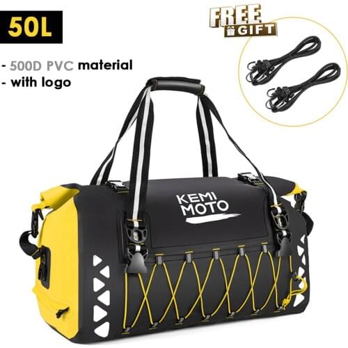 Motorcycle Bag Waterproof PVC Tail Bags Reflective Tail Duffle Bag Saddle Dry Luggage Outdoor Bag For BMW For Yamaha