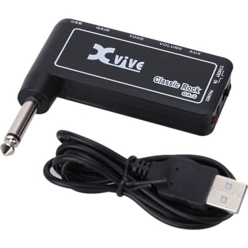 Xvive GA3 Classic Rock Mini Portable Rechargeable Electric Guitar Plug Headphone Amp Amplifier