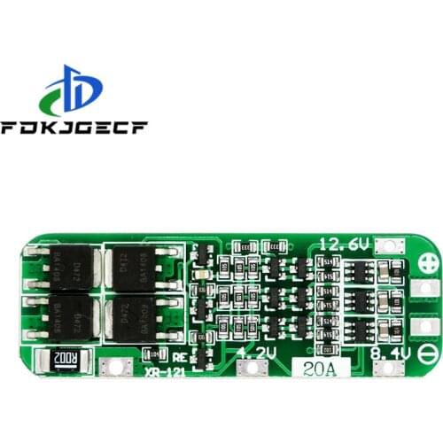 5pcs/lot 3S 20A Li-ion Lithium Battery 18650 Charger PCB BMS Protection Board 12.6V Cell 59x20x3.4mm Module