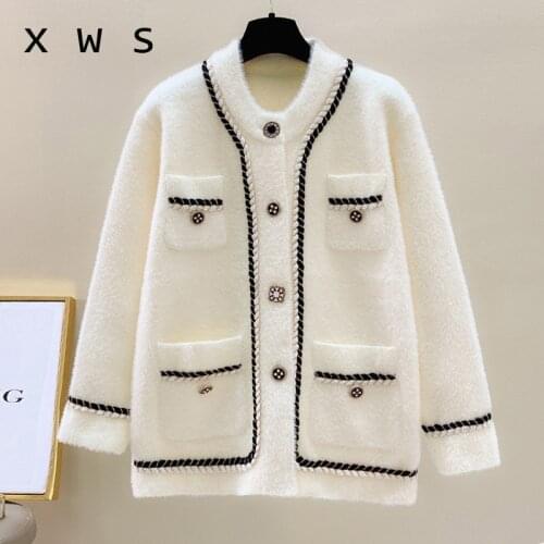 Mohair Womens Sweater and Cardigans Button Up Loose Cardigans Knit Coat Chic Knit Tops Sweet Girls Sweater Cardigans 2020