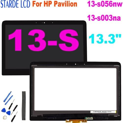 13.3" LCD for HP Pavilion X360 13S 13-S series 13-s056nw 13-s003na LCD Display Touch Screen Digitizer Assembly Replacement