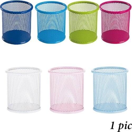 Deli 9153 Multi-Functional Holder Wire Mesh Pen Cup Metal Pencil Holder Mesh Desk Organizer / Office / Business / Home / Art