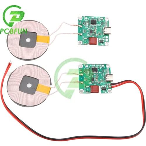 15W/20W High Power 5V 12V Fast Charging Qi Wireless Charger Transmitter Module Type-c USB + Coil PCBA Circuit Board