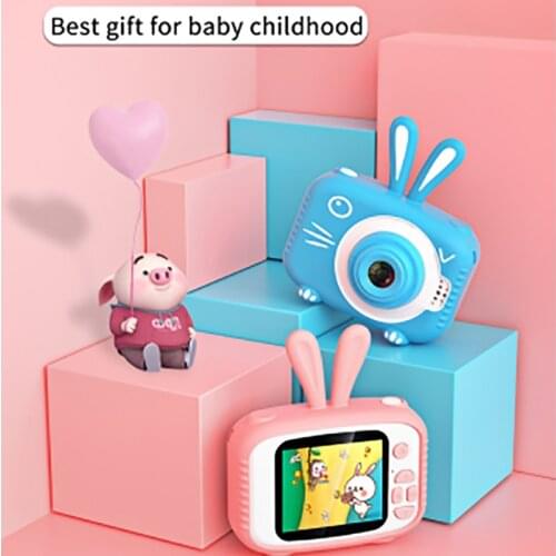2.0 Inch Kids Photo Camera with Cartoon Protective Case Mini Digital Camera for Girls Boys Toys Children Birthday Gift