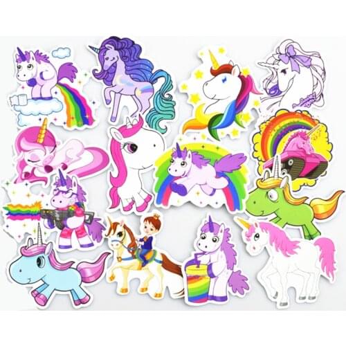 30pcs Unicornio Stickers Unicorn Birthday Party Decorations Kids DIY Notebook Suitcase Baby Shower Gift DIY Decoration Supplies
