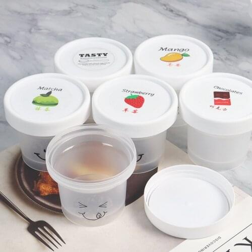 50Sets Hot Sale Dessert Ice Cream Cake Box 100ML Ice Cream Cup Yogurt Pudding Jelly Candy Box Dessert Takeaway Packaging Box
