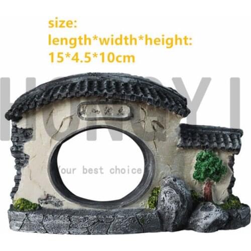 HONGYI 1 piece fish tank decorations aquarium landscaping rockery moon gate door and yard traditional courtyard ornaments