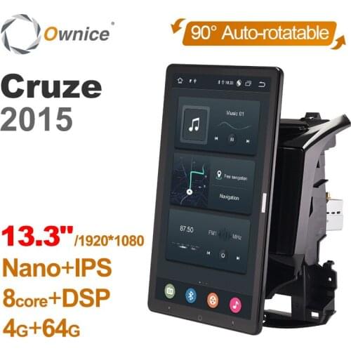 1920*1080 Ownice Android 10.0 for Chevrolet Cruze 2015 Car Radio Auto Multimedia Video Audio head Unit 13.3" IPS Rotatable