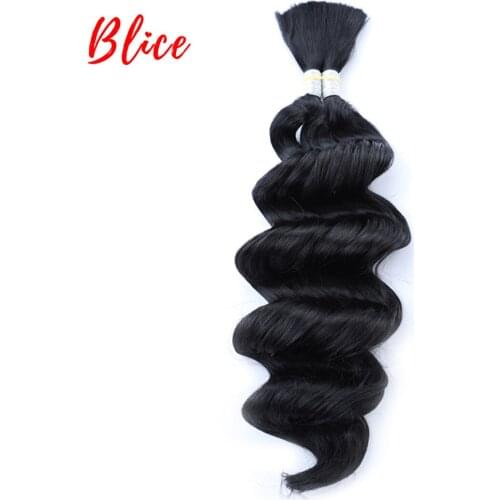 Blice No Weft Loose Deep Synthetic Hair Bundles 18 "-24" 1PCS Nature Color Bulk crochet Synthetic Hair Extensions For Women