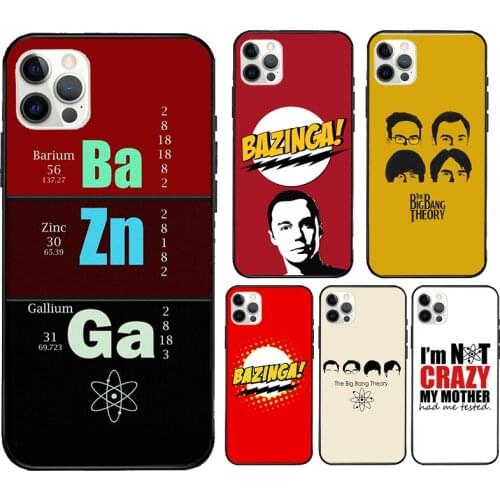 Bazinga The Big Bang Theory TV Cover Case For iPhone XR X XS MAX 12 Mini 11 Pro Max 5S 6S 7 8 Plus SE 2020 Coque
