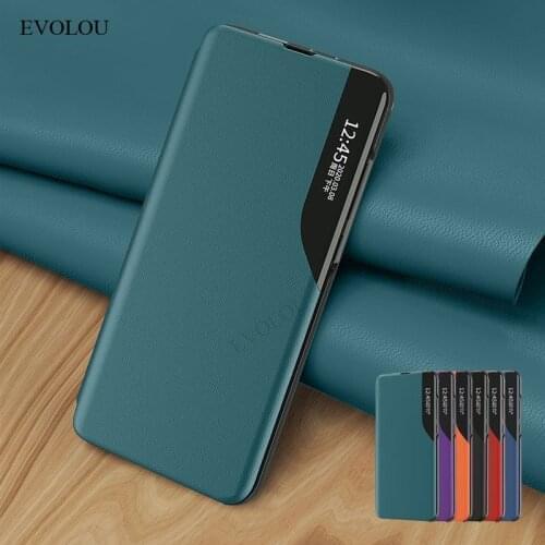 For Huawei P Smart 2021 Case Y7A Smart Window Flip Stand Leather Case For Huawei Y6P Y5P Y7P Honor 9A 9C P40 P30 P20 Lite Cover