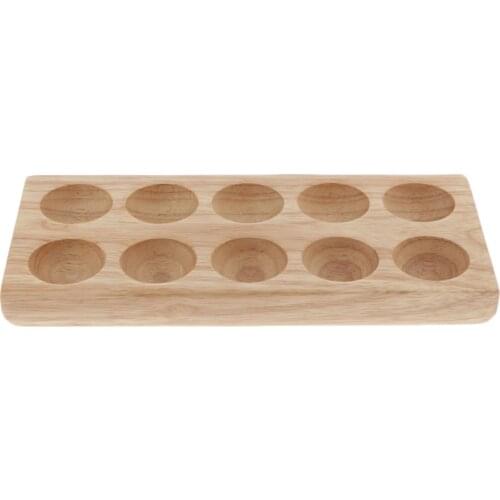 Wooden Essential Oils Bottles Display Stand Rack Shelf Can Hold 10 Bottles Tray