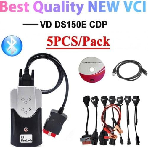 Free DHL 5PCS/Pack VD DS150E CDP bluetooth New Vci 2017 R3 Keygen For delphis Cars Trucks OBD2 OBDII Diagnostic Tool code reader