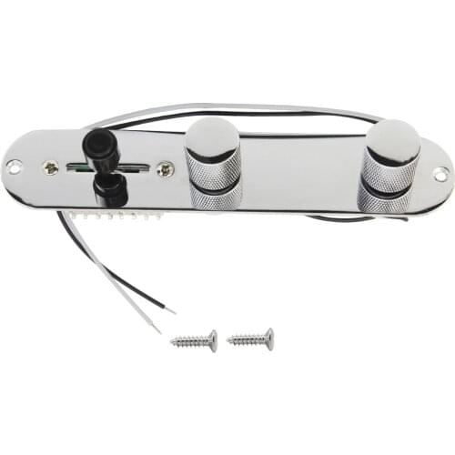 FLEOR Prewired TL Control Plate Chrome Metal For TL Guitar Parts