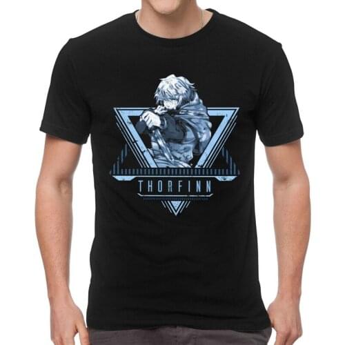 Vinland Saga Thorfinn T Shirt Men Short Sleeve Cotton T-shirt Japanese Anime Manga otaku Viking Tee Fashion Tshirts Gift Idea