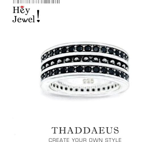 Band Ring Black CZ Pave,Europe Style Vintage Jewelry Good Jewerly For Women Men,2020 Gift In 925 Sterling Silver,Super Deals