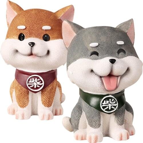 Coin Counter Shiba Piggy Bank Money Funny Cute Gift Cute Childrens Gifts Animal Figurines Creative Ornaments Gifts Toys