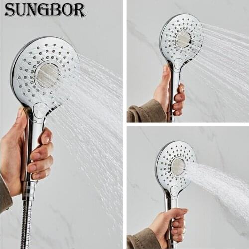 High Quality Pressure Rainfall Shower Head Shower Head Water Saving Filter Spray Nozzle High Pressure Water Saving LX-336L