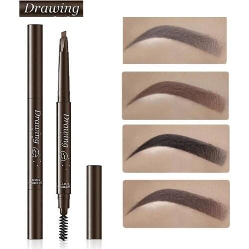 2 In 1 Makeup Eyebrows Automatic Eyebrow Pencil With Eye Brows Brush Waterproof EyeBrow Fashion Eye Cosmetics Makeup TSLM1