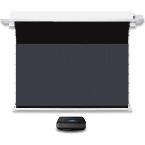 8K New Arrival 150 Inch In-Ceiling Recessed Motorized ALR Projection Screen For UST Laser 4K Projector Home Theatre System