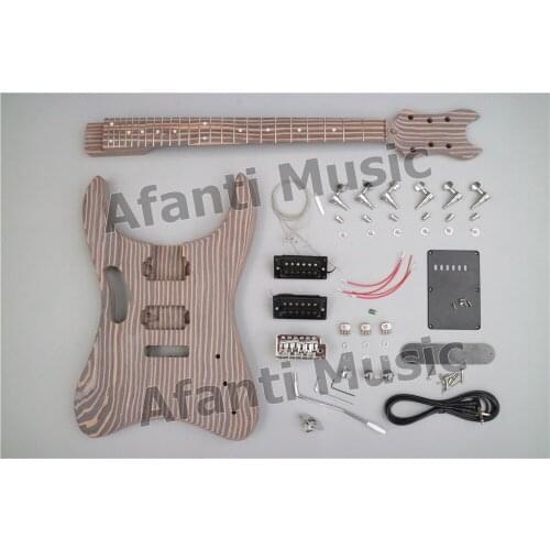 New Design! Afanti Music all Zebrawood Super DIY Electric Guitar Kit (ASK-12)