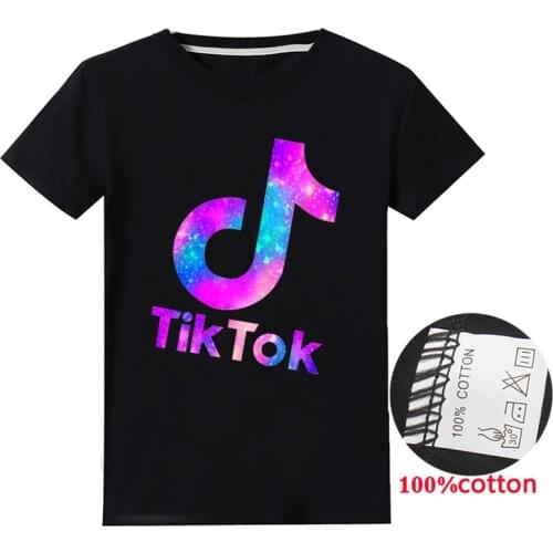 Boys And Girls TIK TOK 3D Tshirts Clothing Beautiful Cute T-shirt Printed Childrens Tshirt Summer Clothes Fashion 2T-14T