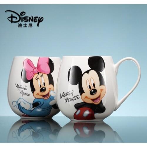 Disney Genuine New Ceramic Mug Childrens Primary School Student Breakfast Milk Cup Creative Simple Cute Cup