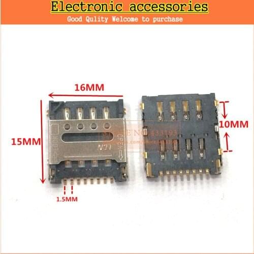 Original new 10PCS Flip Lid SIM card connector sim SIM card flip flip Cato 8Pin