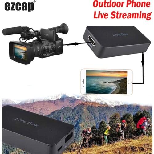 Smart Phone Live Box HD Live Streaming Game Recording Video Capture Card for IPhone IOS Android HDMI PS4 XBOX TV Box DSLR Camera