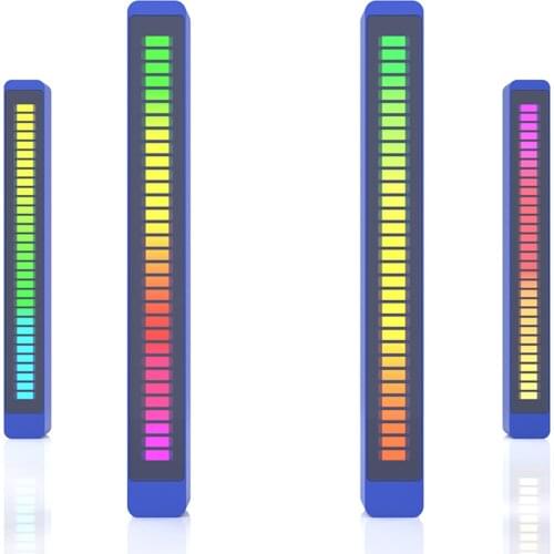 Sound Reactive RGB Light Bar 32 Bit RGB Colorful Voice Sound Control Music Rhythm Light for Car Desktop DJ Studio Gaming Room