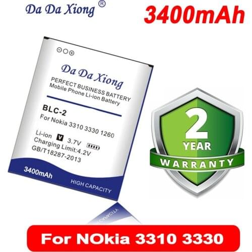 DaDa Xiong 3300mAh BLC-2 BLC2 Li-ion Phone Battery for NOKIA 3310 3330 1260 2260 3315 3320 3350 3360 3390 3410 3510 3520 Battery