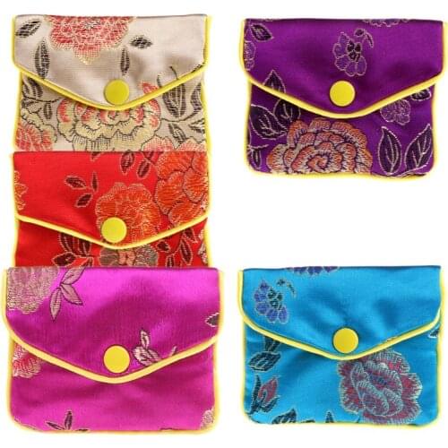 Jewelry Storage Bags Silk Chinese Tradition Pouch Purse Gifts Jewels Organizer F3MF