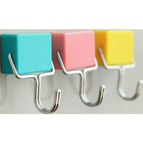 Super Strong Magnetic Hooks Kitchen Bathroom Key Towels Hanging Home Hooks Multifunctional Decorative Hook Product