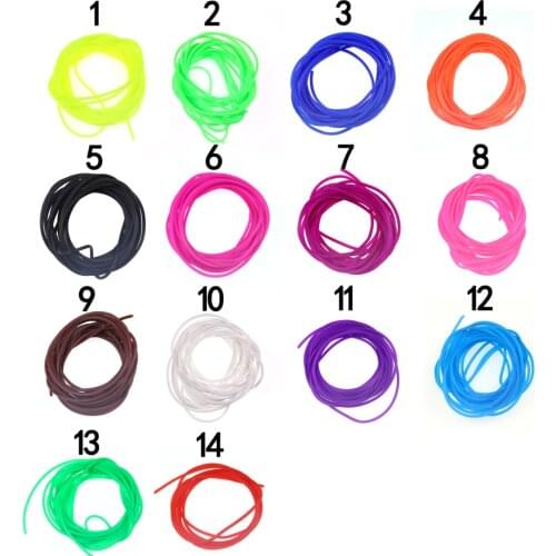 4m/pack 2mm Fly Fishing Shrimp Sabiki Thin Film Elastic Tube for Scud Nymph Skin Fishing Rig Sleeve Fly Tying Material
